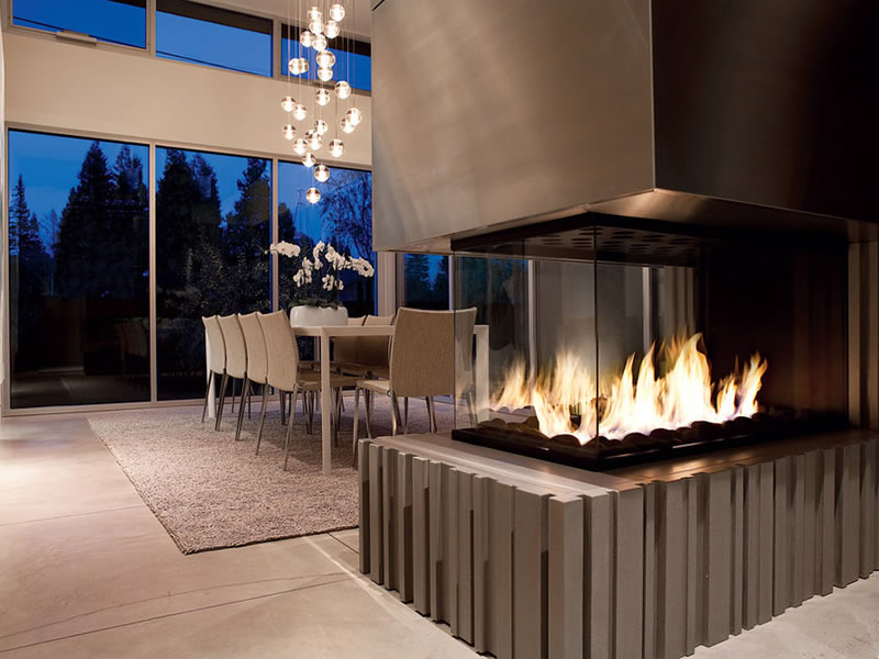 Chimeneas a gas precios. Imágenes y fotos de chimeneas a gas natural. Reparaciones en Bogotá, Colombia. Sortilegio Design Center SAS.