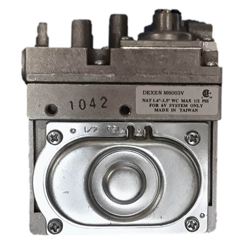 Válvula para chimenea a gas 6003v con corriente de gas fija importada de Estados Unidos Dexen Industries en Bogotá, Colombia. Sortilegio Design Center SAS.