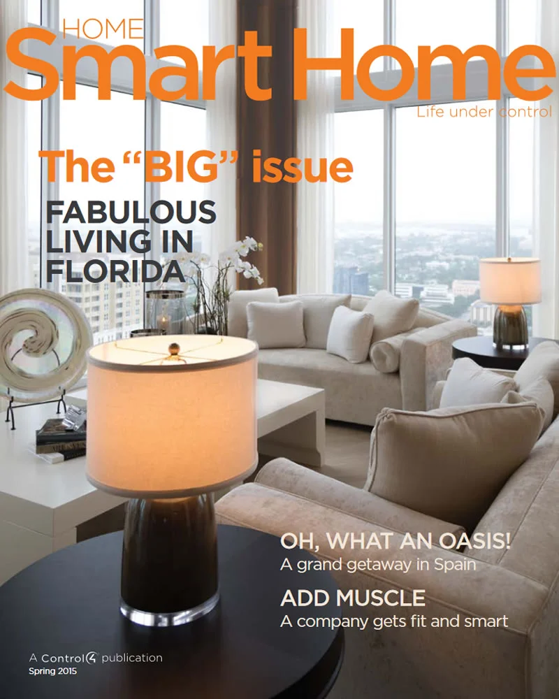 Revista de automatización de casas y domótica Home Smart Home de Control4 en Bogotá, Colombia. Sortilegio Design Center SAS. Edición Primavera 2015