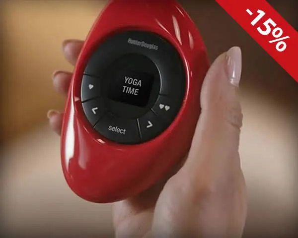 Promociones en el sistema de motorización de cortinas y persianas Power View de Hunter Douglas en Bogotá, Colombia. Sortilegio Desigen Center SAS.